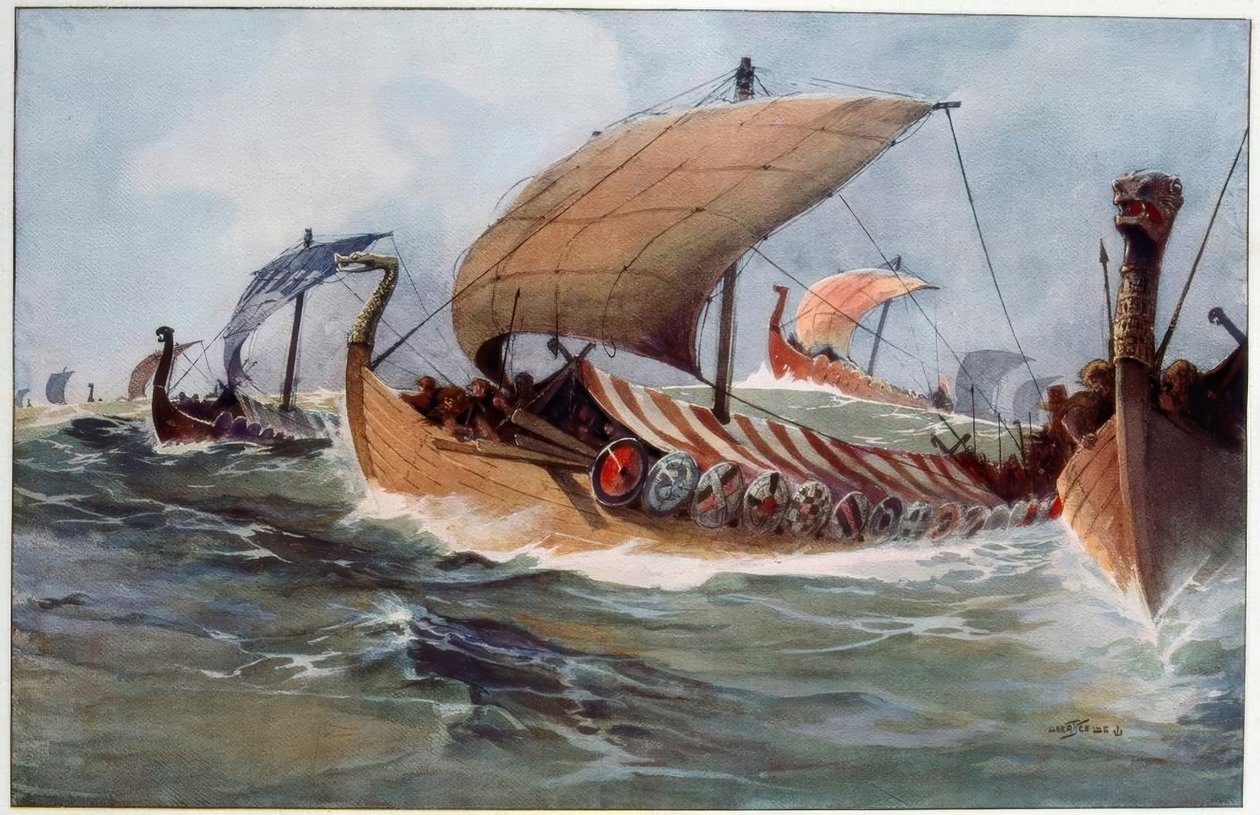 Drakkar. Les drakkars vikings à la voile - Albert Sébille