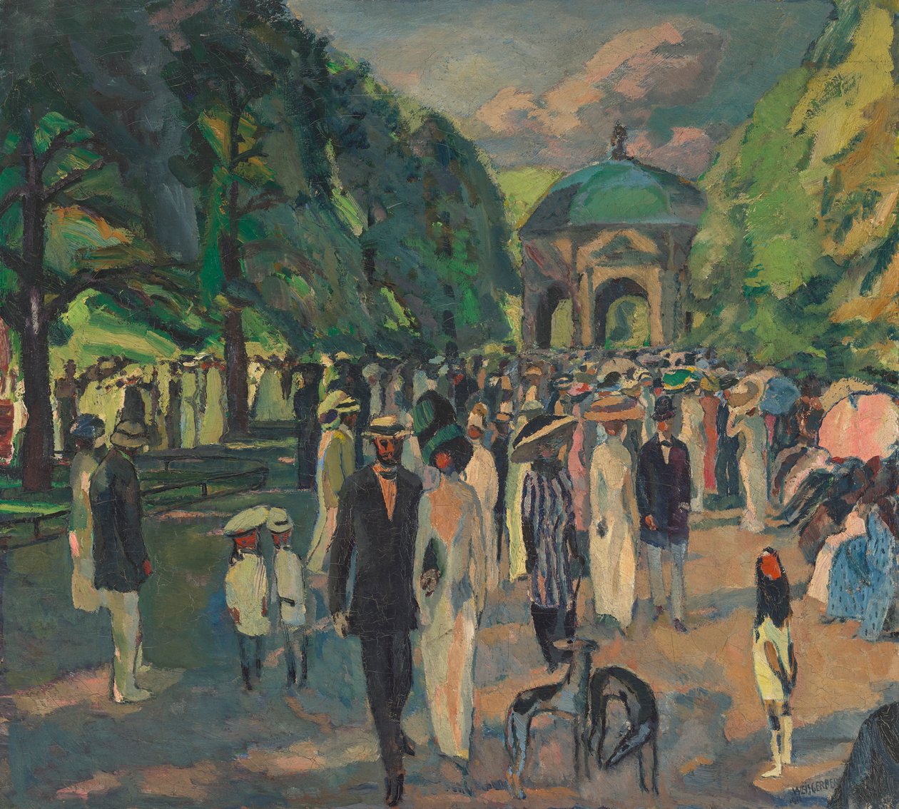 Dans le Hofgarten de Munich - Albert Weisgerber
