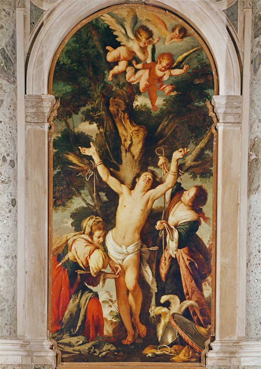 Le Martyre de Saint Sébastien dans la chapelle de Benoît XIII - Alberto Sforza