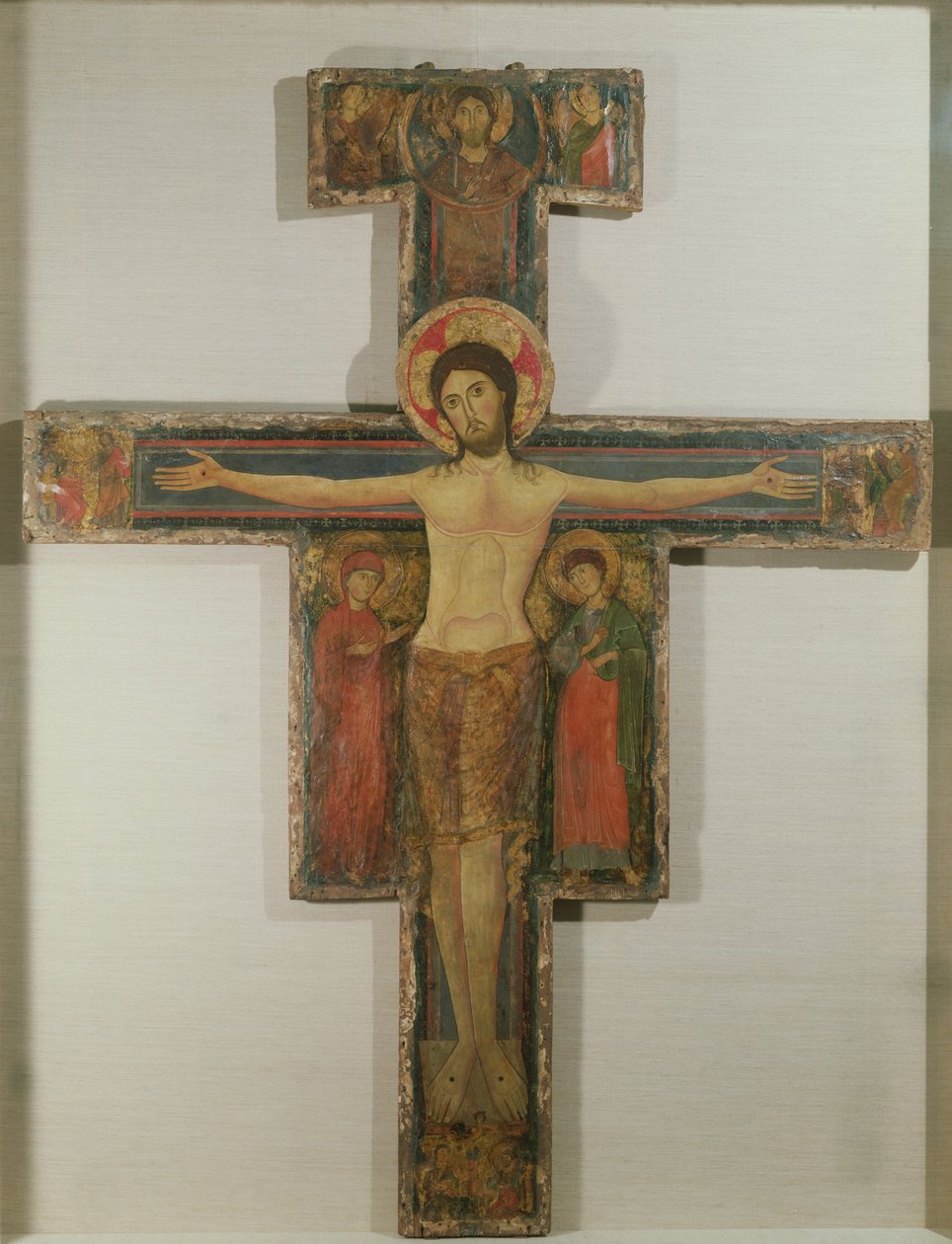 La Crucifixion avec la Vierge Marie et Saint Jean, fin du 12ème siècle - Alberto Sotio