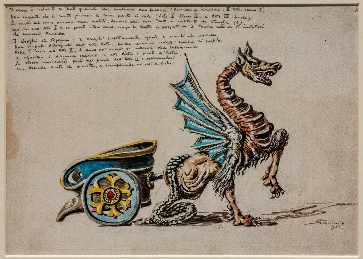 Acte II, première scène et troisième acte, équipement de scène : Le Chariot d