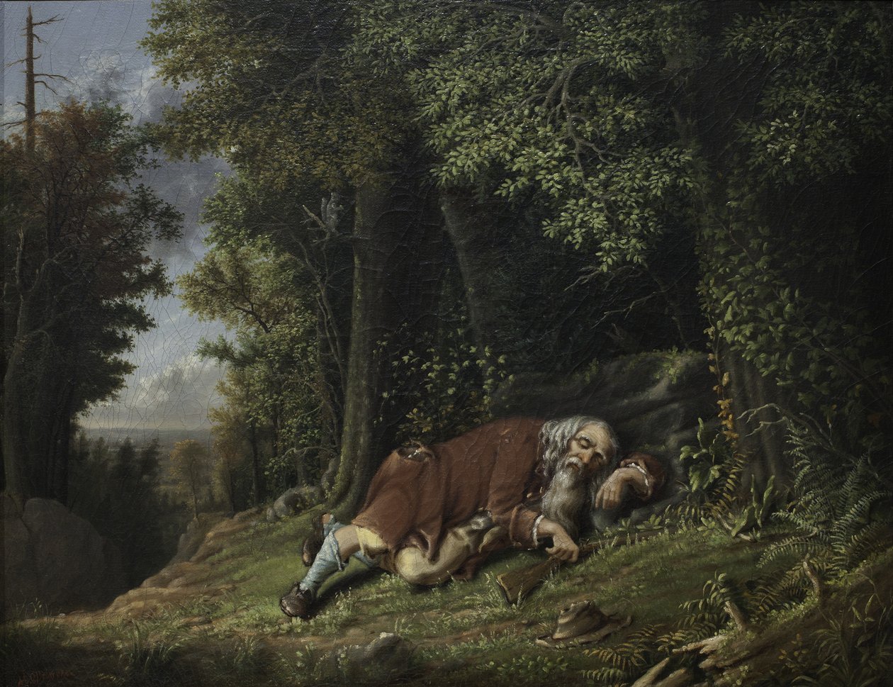 Rip Van Winkle endormi, 1879-80 - Albertus D.O Browere