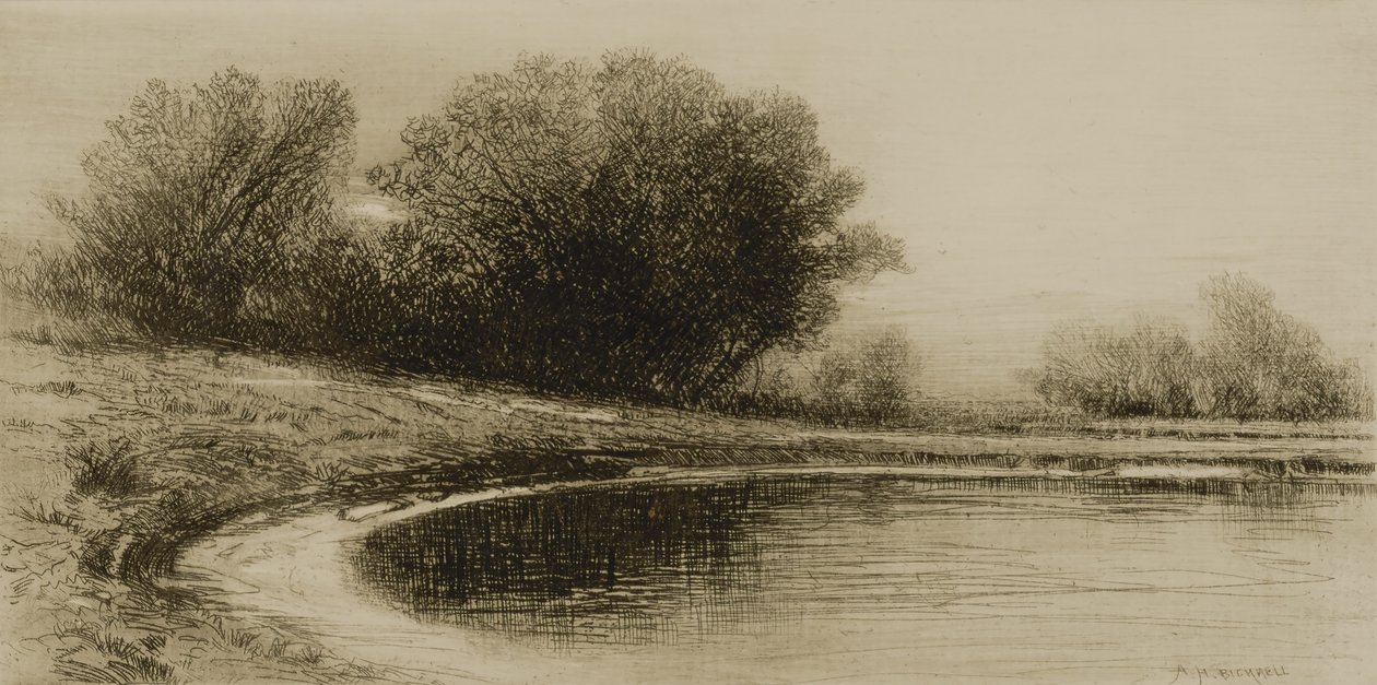 Étang et arbres - Albion Harris Bicknell