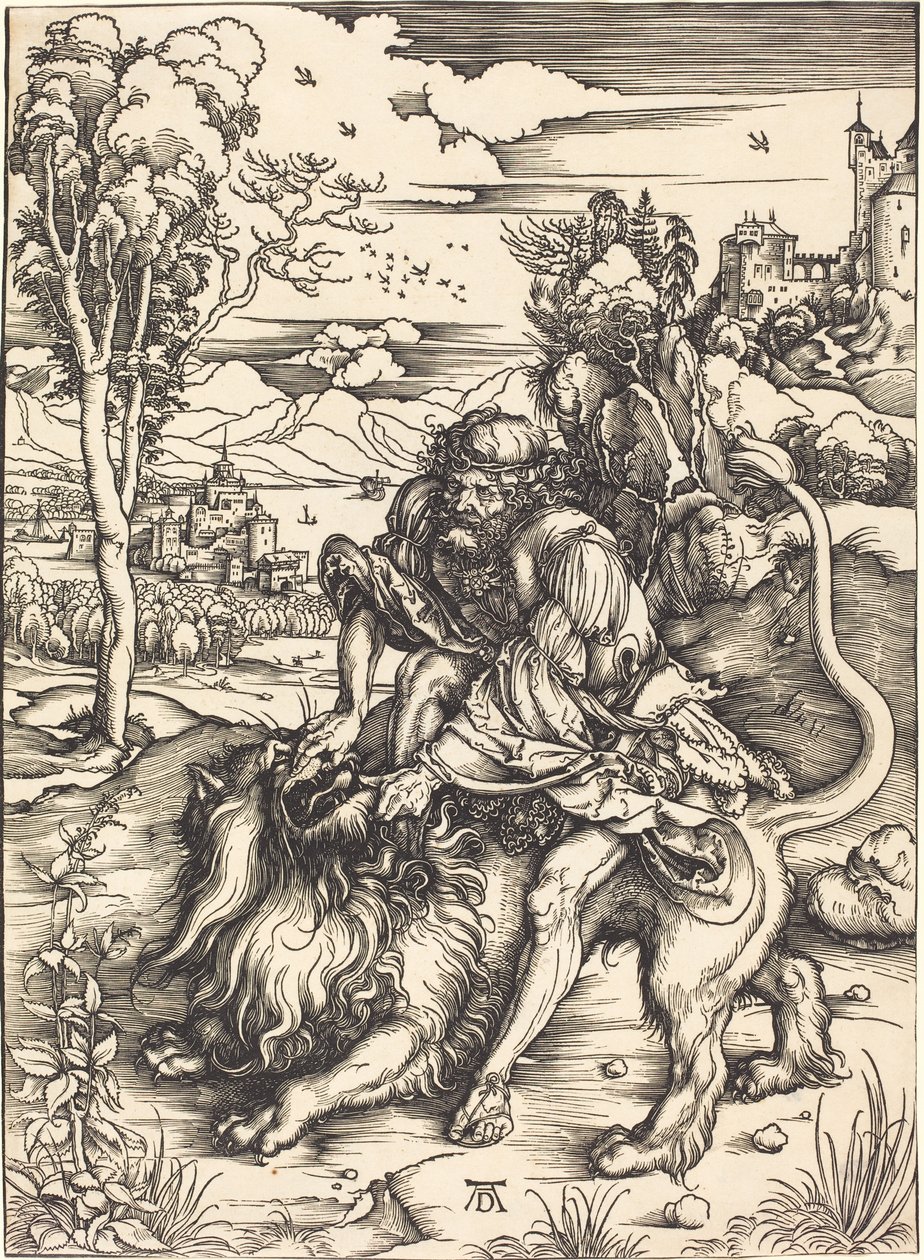 Samson combattant avec le lion - Albrecht Dürer