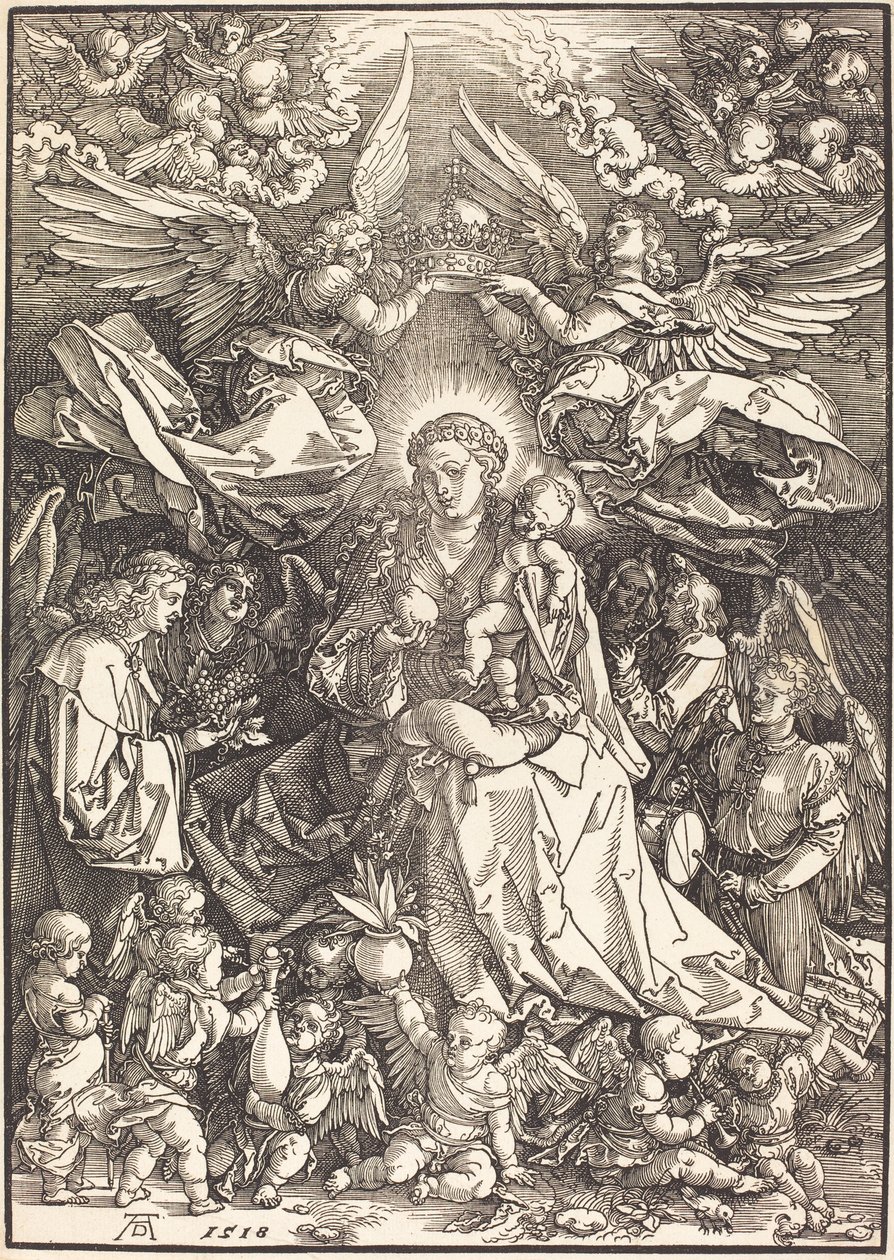 La Vierge entourée de nombreux anges - Albrecht Dürer