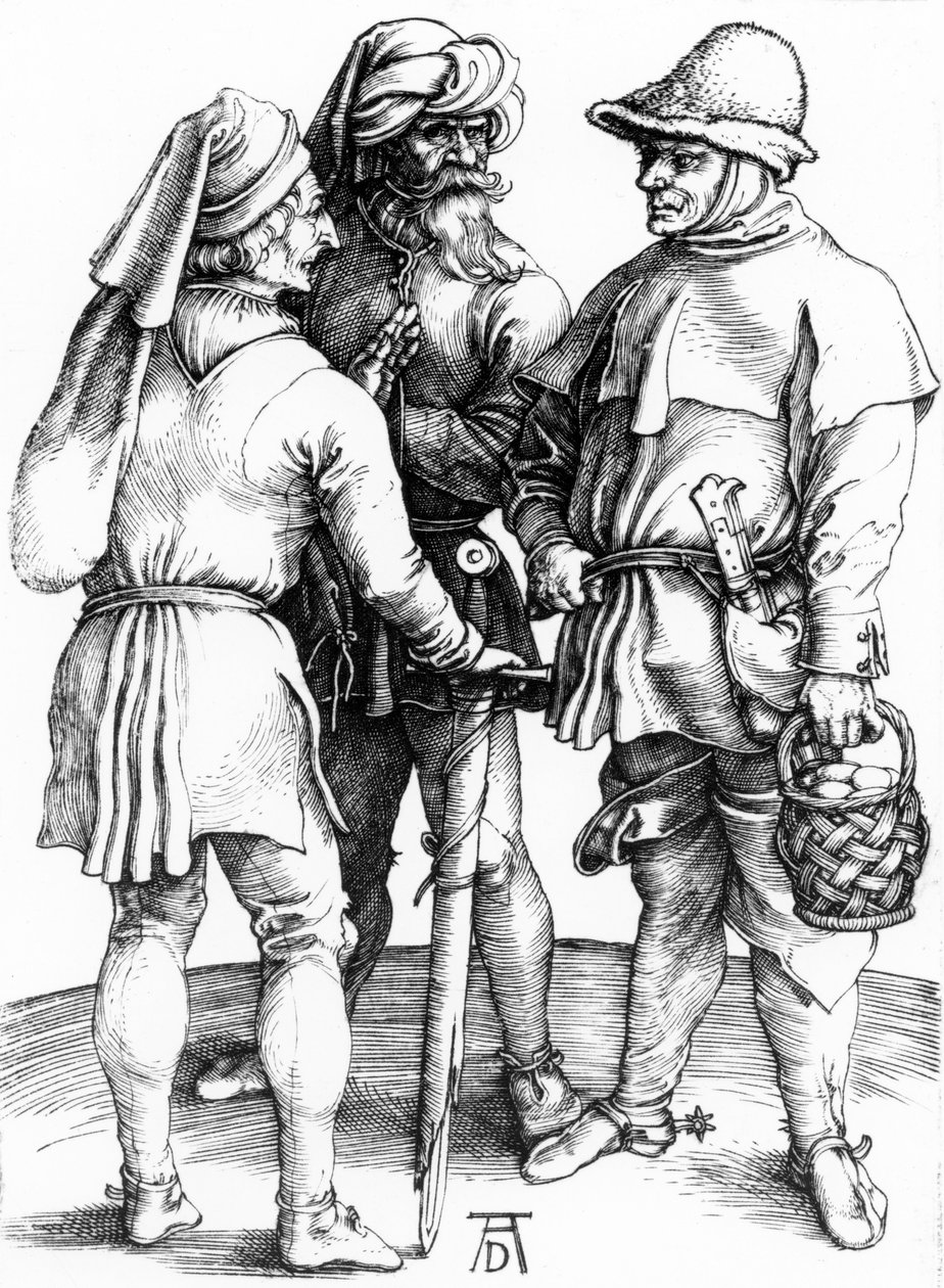 Trois paysans en conversation, vers 1497 - Albrecht Dürer