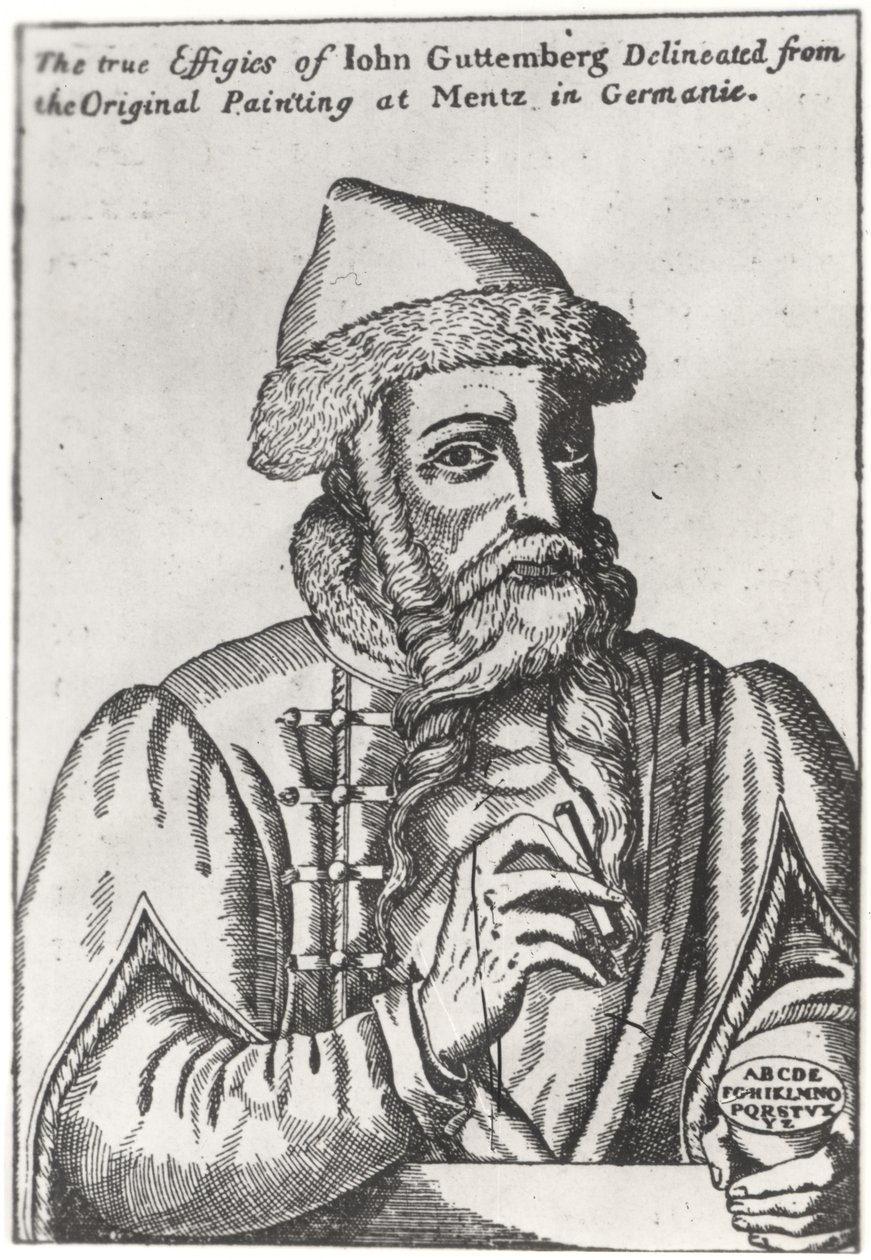 Portrait de Johannes Gutenberg (c.1400-68) - Albrecht Mentz