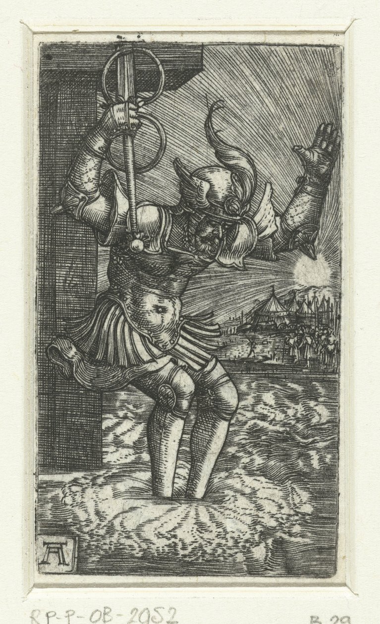 Horatius Cocles saute dans le Tibre - Albrecht Altdorfer