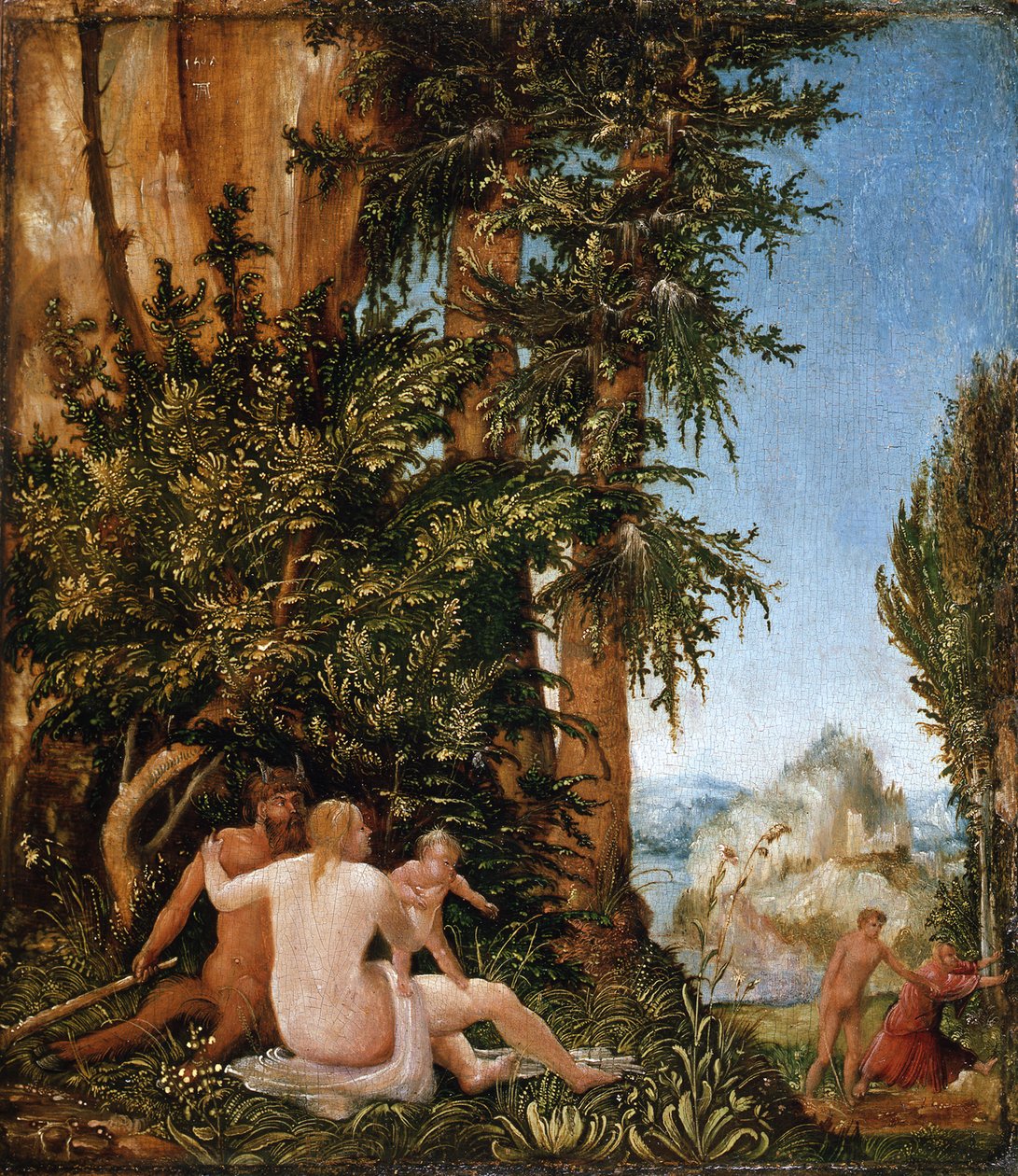 Paysage avec une famille de satyres - Albrecht Altdorfer