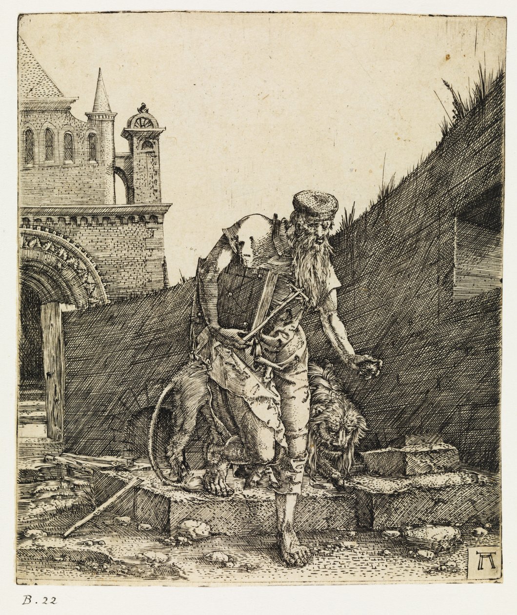 Saint Jérôme marchant dans un cimetière, avant 1519 - Albrecht Altdorfer