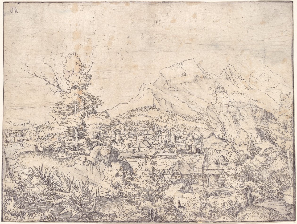 Le grand paysage avec le moulin à eau - Albrecht Altdorfer