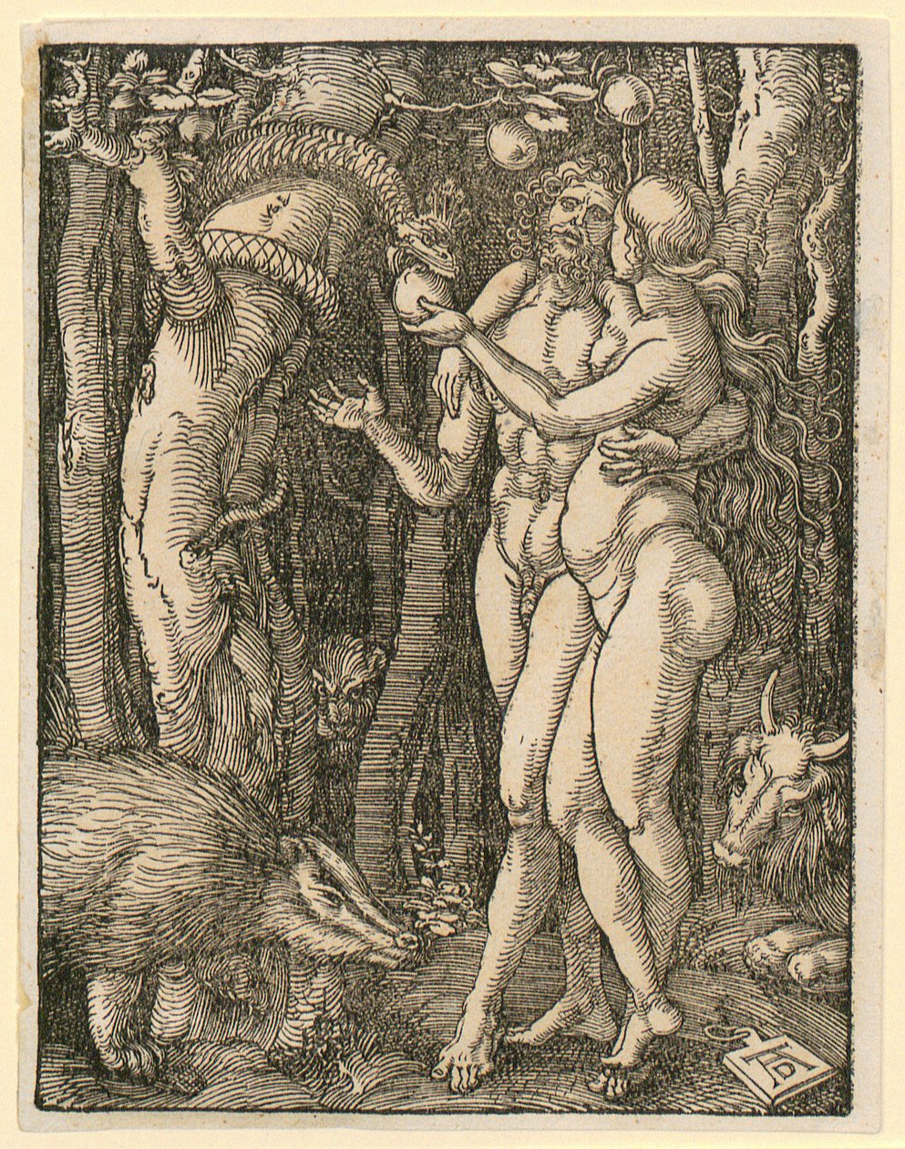 Adam et Ève, planche 2 de la série « Petite Passion sur bois » - Albrecht Dürer