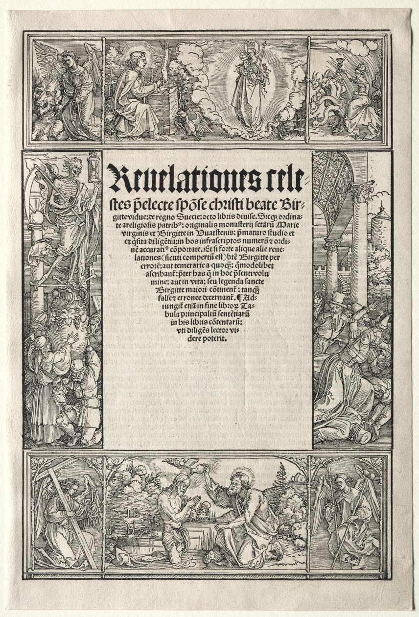 Bordure - avec le baptême du Christ - Albrecht Dürer