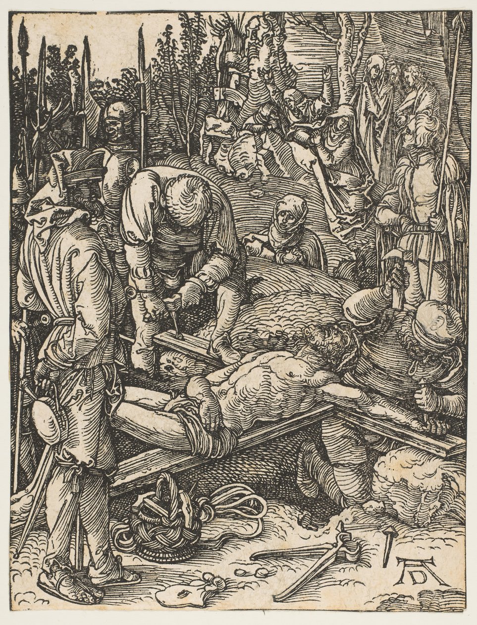 Le Christ cloué sur la croix (La Petite Passion) - Albrecht Dürer