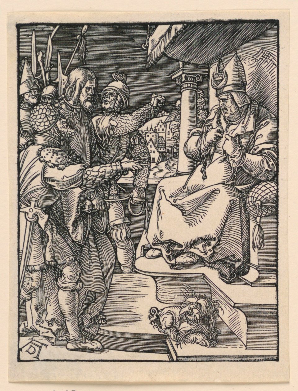 Le Christ devant Caïphe, de la série La Petite Passion - Albrecht Dürer