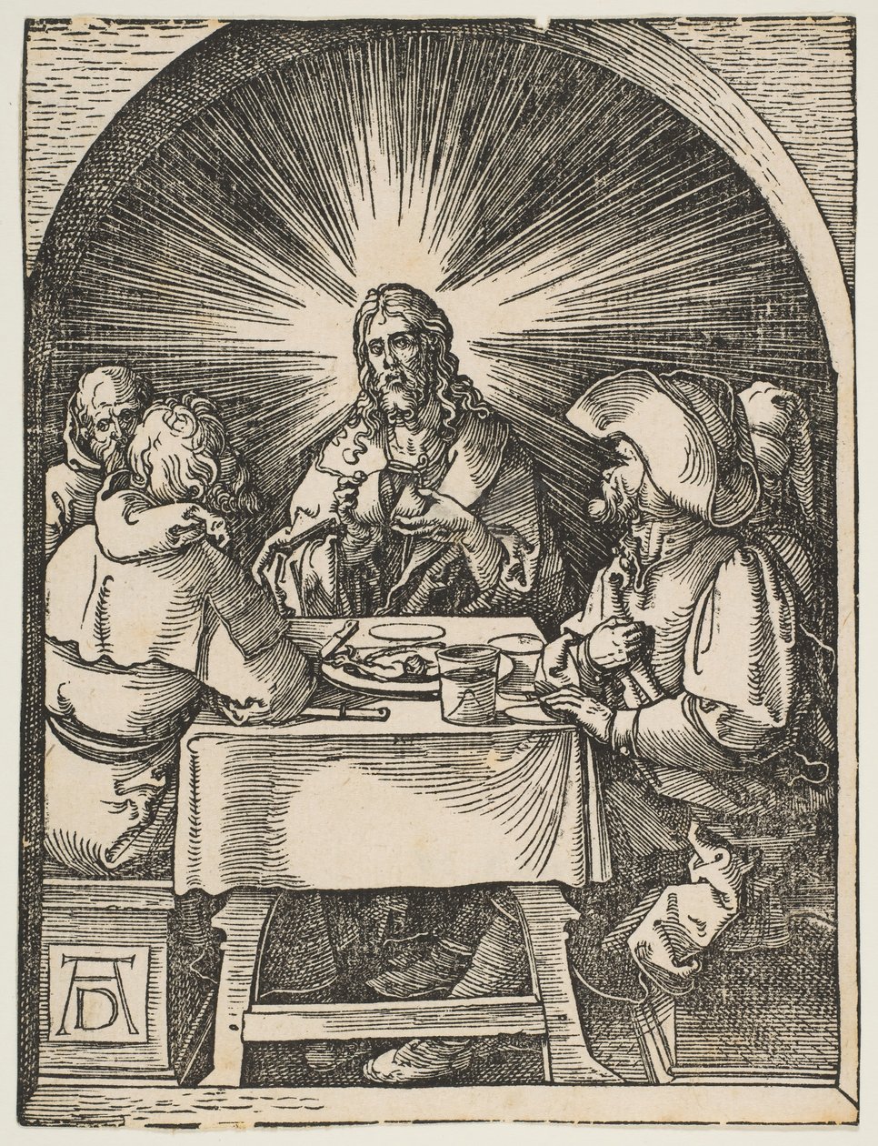 Le Christ à Emmaüs, de La Petite Passion, vers 1510 - Albrecht Dürer