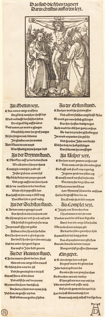 Christ en croix avec Marie et Saint Jean - Albrecht Dürer