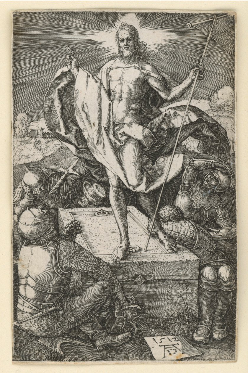 La résurrection du Christ (Passion gravée sur cuivre) - Albrecht Dürer