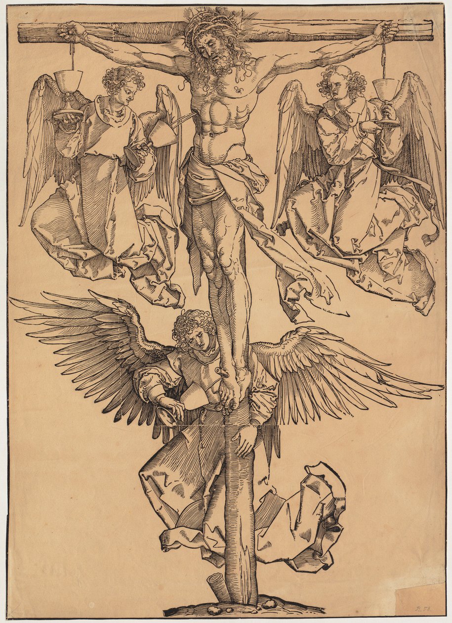 Le Christ en croix avec les trois anges - Albrecht Dürer