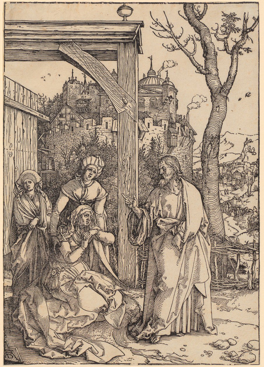 Le Christ fait ses adieux à sa mère, feuille 17 de la série « La vie de Marie » - Albrecht Dürer