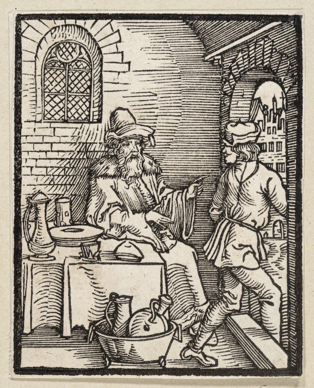 Le festin sans convives (extrait de : Postilla, 43 gravures sur bois) - Albrecht Dürer