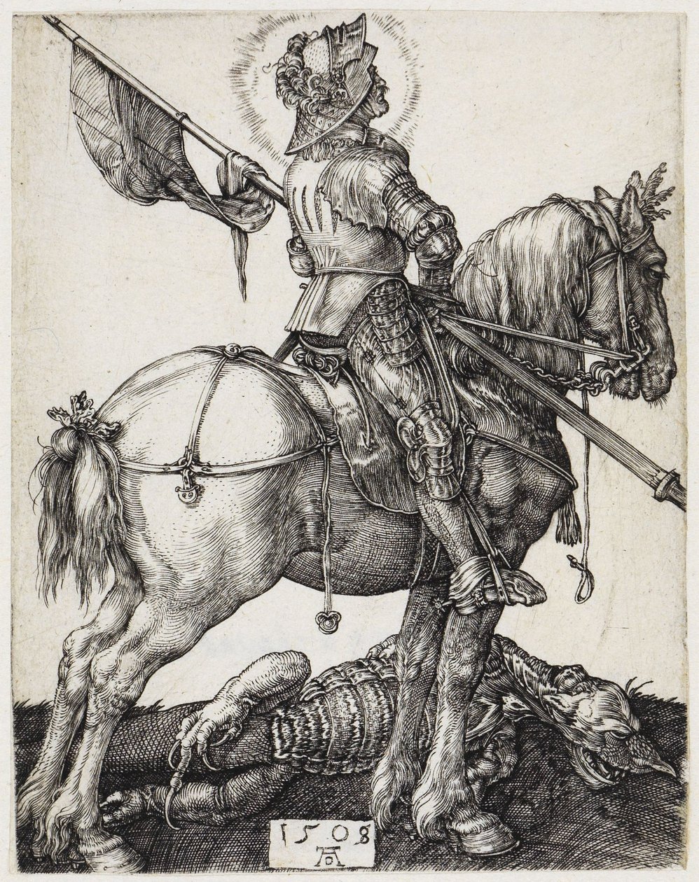 Saint Georges à cheval - Albrecht Dürer