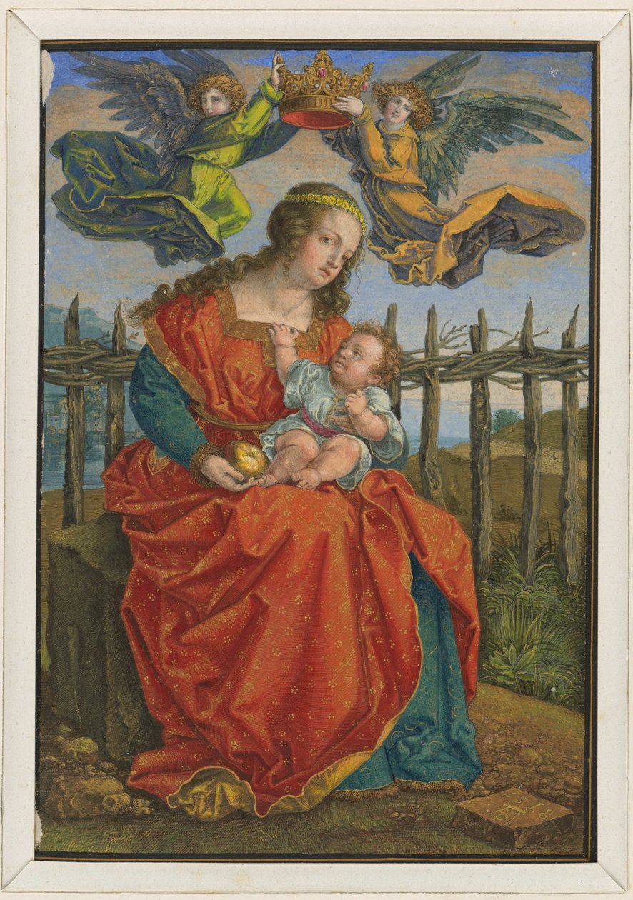 La Vierge couronnée par deux anges - Albrecht Dürer