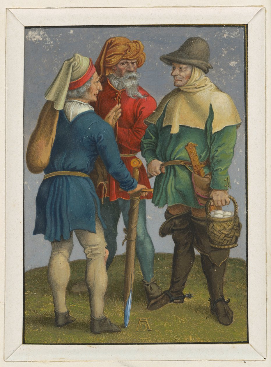 Trois paysans en conversation - Albrecht Dürer