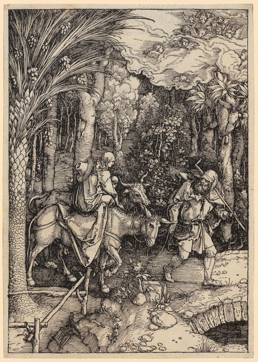 La fuite en Égypte, feuille 14 de la série « La vie de Marie » - Albrecht Dürer