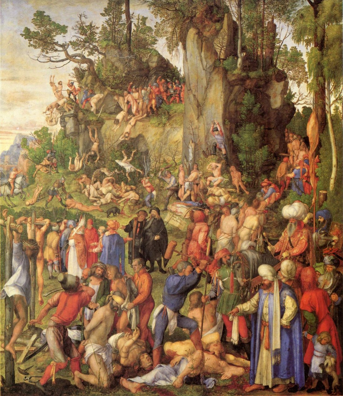 Allemand : Marter der zehntausend Christen Martyre des dix mille - Albrecht Dürer