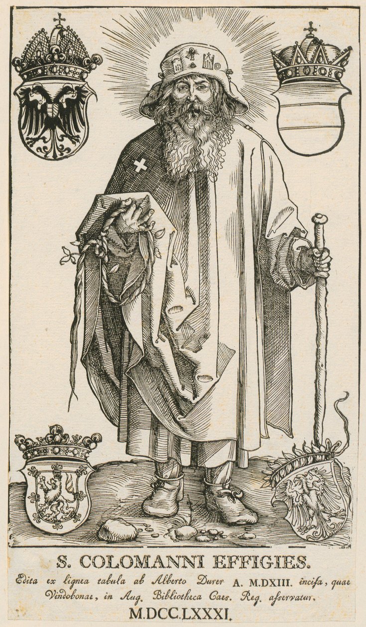 Famille sacrée avec deux petits anges jouant de la musique - Albrecht Dürer
