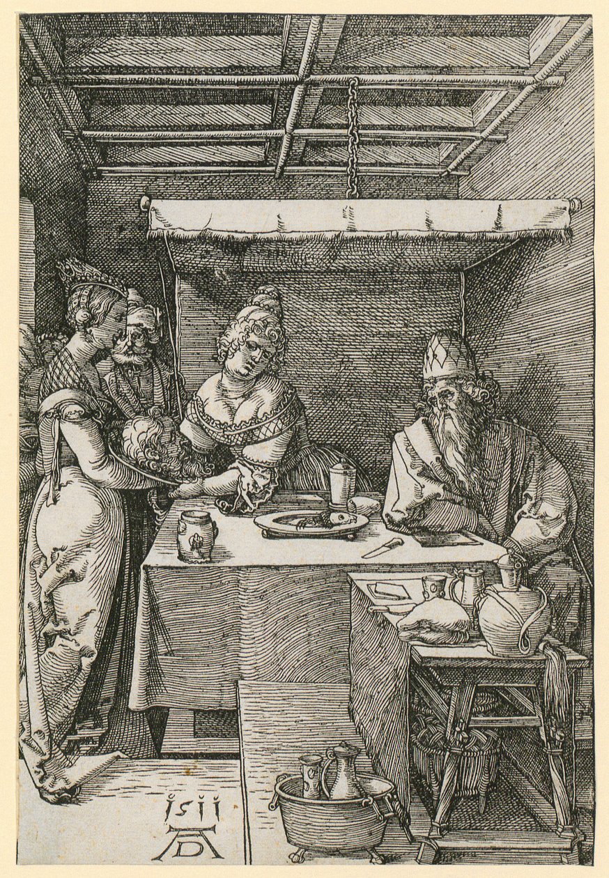 Hérodiade reçoit la tête de Jean-Baptiste - Albrecht Dürer