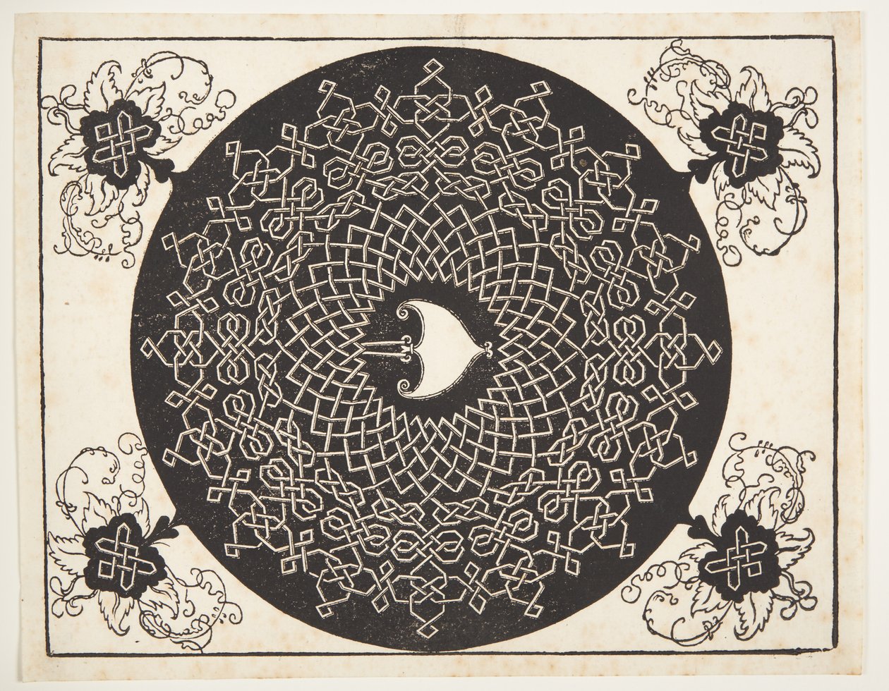Motif de cordon entrelacé avec centre en forme de cœur - Albrecht Dürer