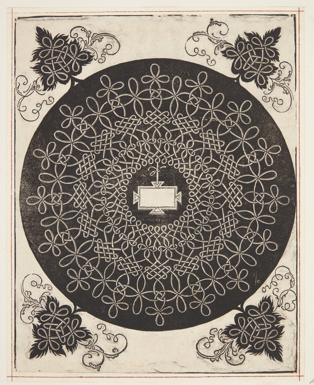 Motif de cordon entrelacé avec bouclier oblong - Albrecht Dürer