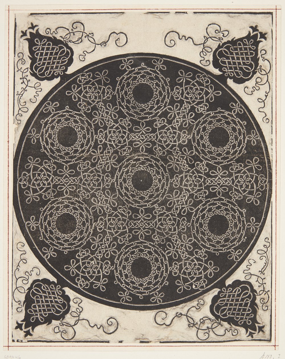 Motif de cordon entrelacé avec sept couronnes - Albrecht Dürer