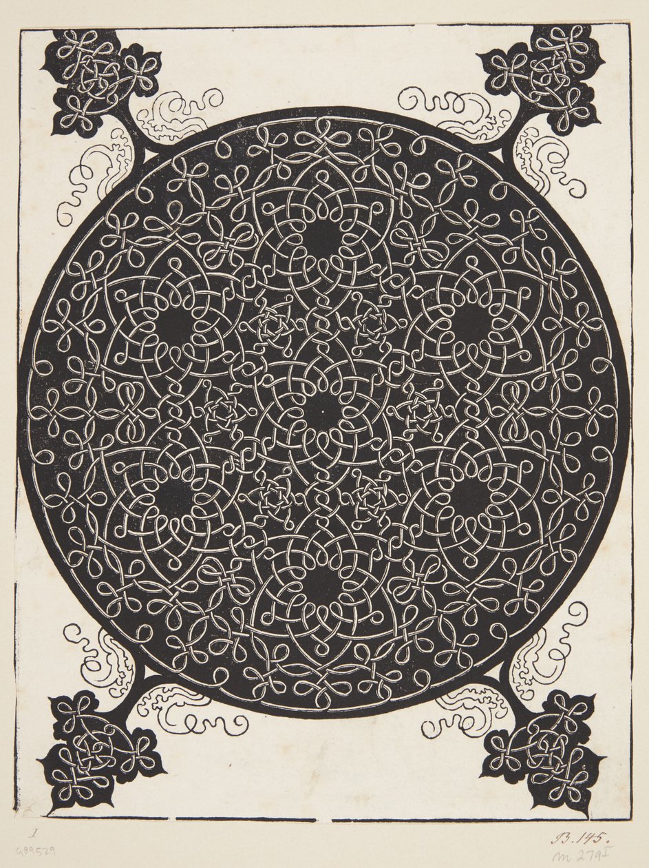 Motif de cordon entrelacé avec sept étoiles hexagonales - Albrecht Dürer