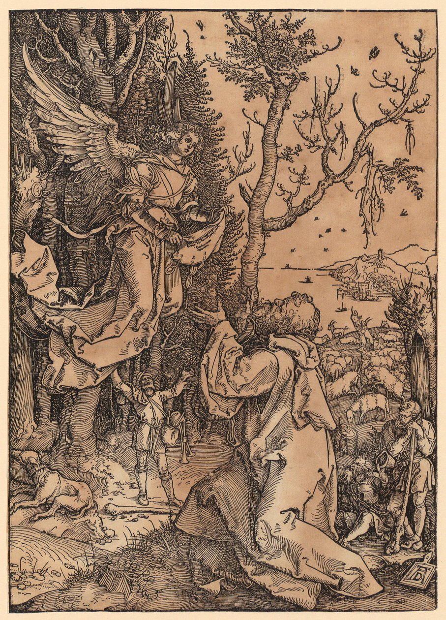 Joachim dans les champs, feuille n° 3 de la série « La vie de Marie » - Albrecht Dürer