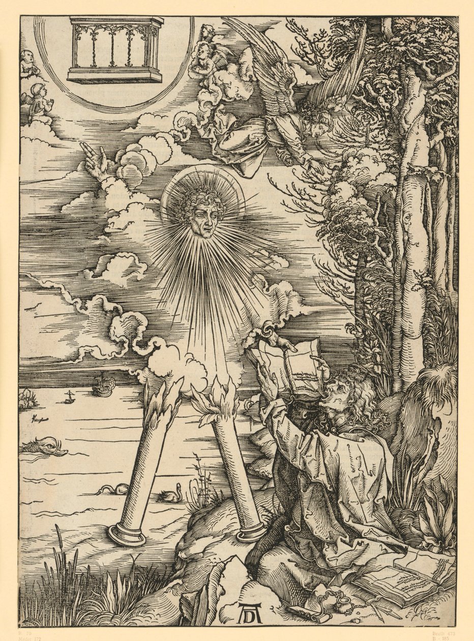 Jean dévore le livre (Apocalypse) - Albrecht Dürer