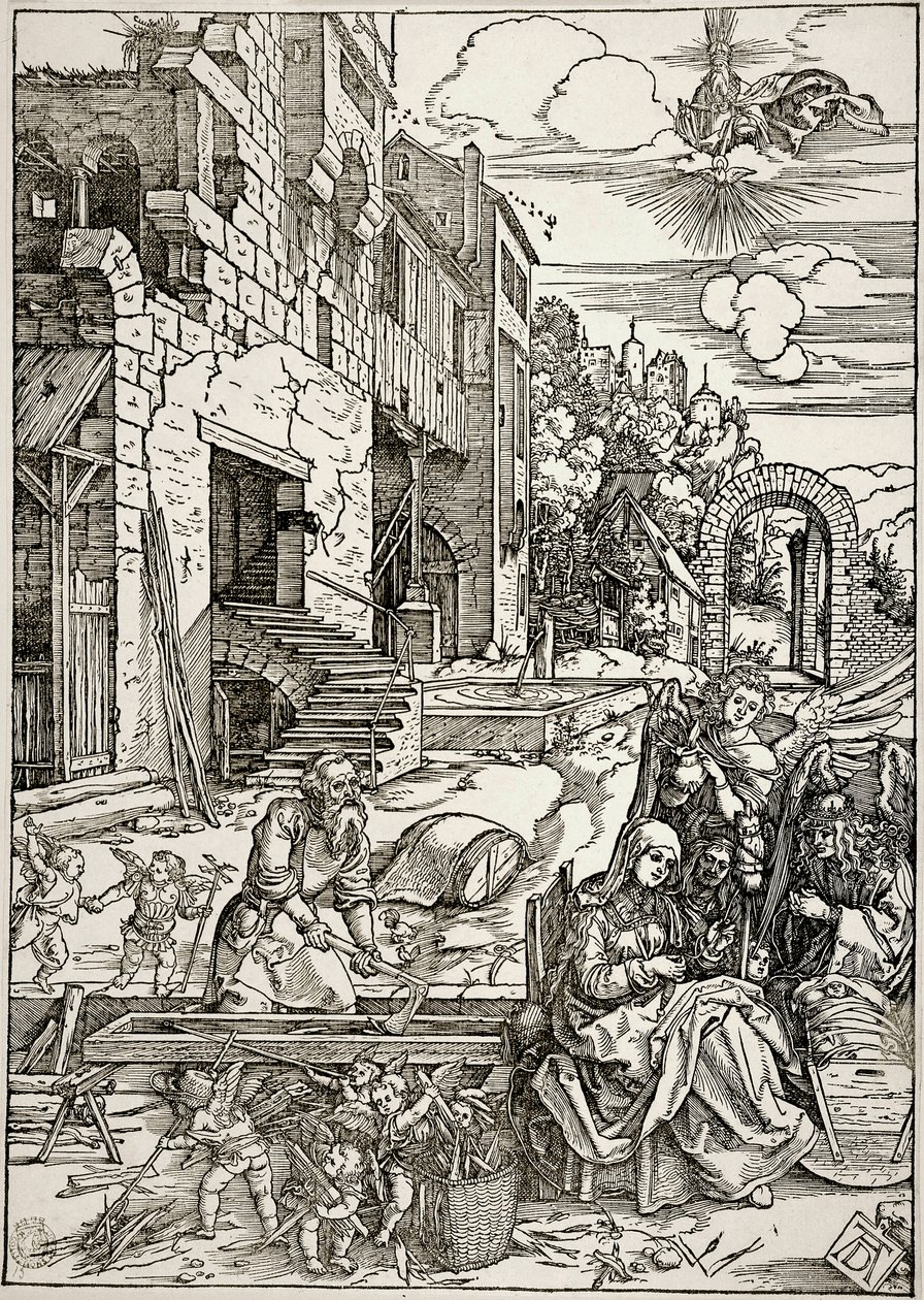 La Vie de la Vierge : Le Séjour de la Sainte Famille en Égypte (Bartsch 90) - Albrecht Dürer