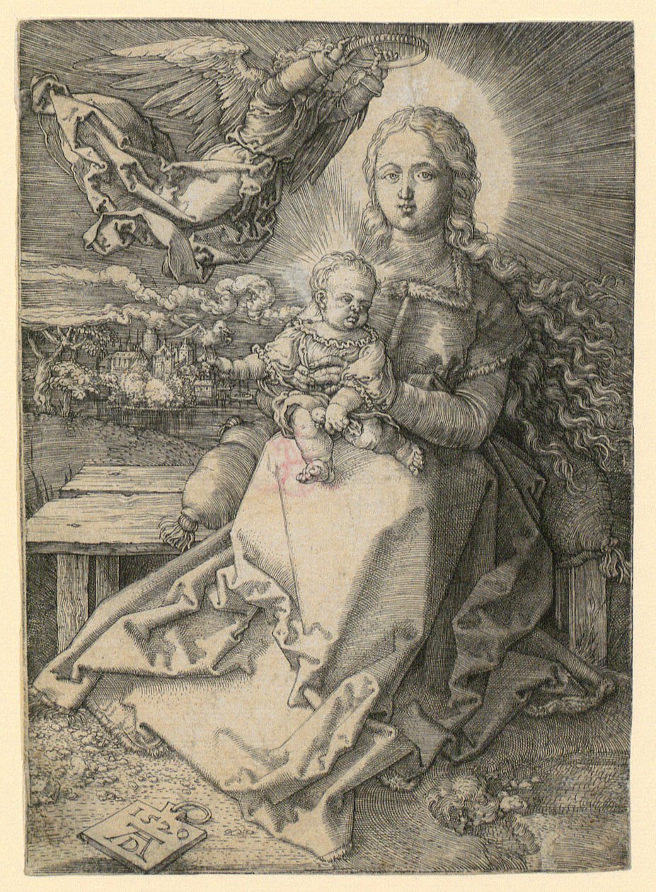 Marie, couronnée par un ange - Albrecht Dürer