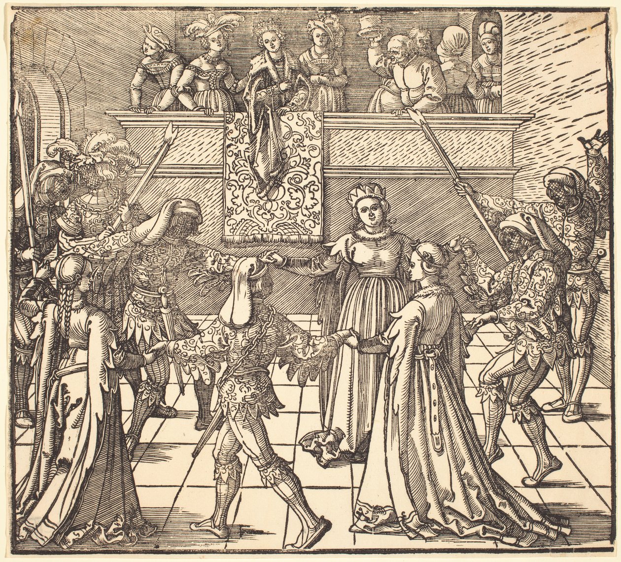 Danse Masquée avec Torches - Albrecht Dürer