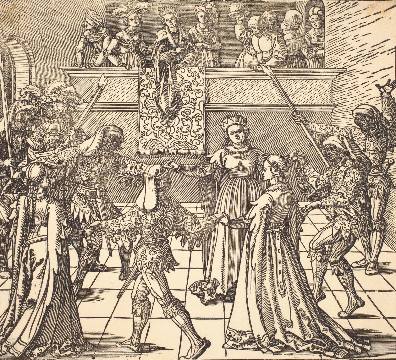 Danse de mascarade avec torches, vers 1516 - Albrecht Dürer
