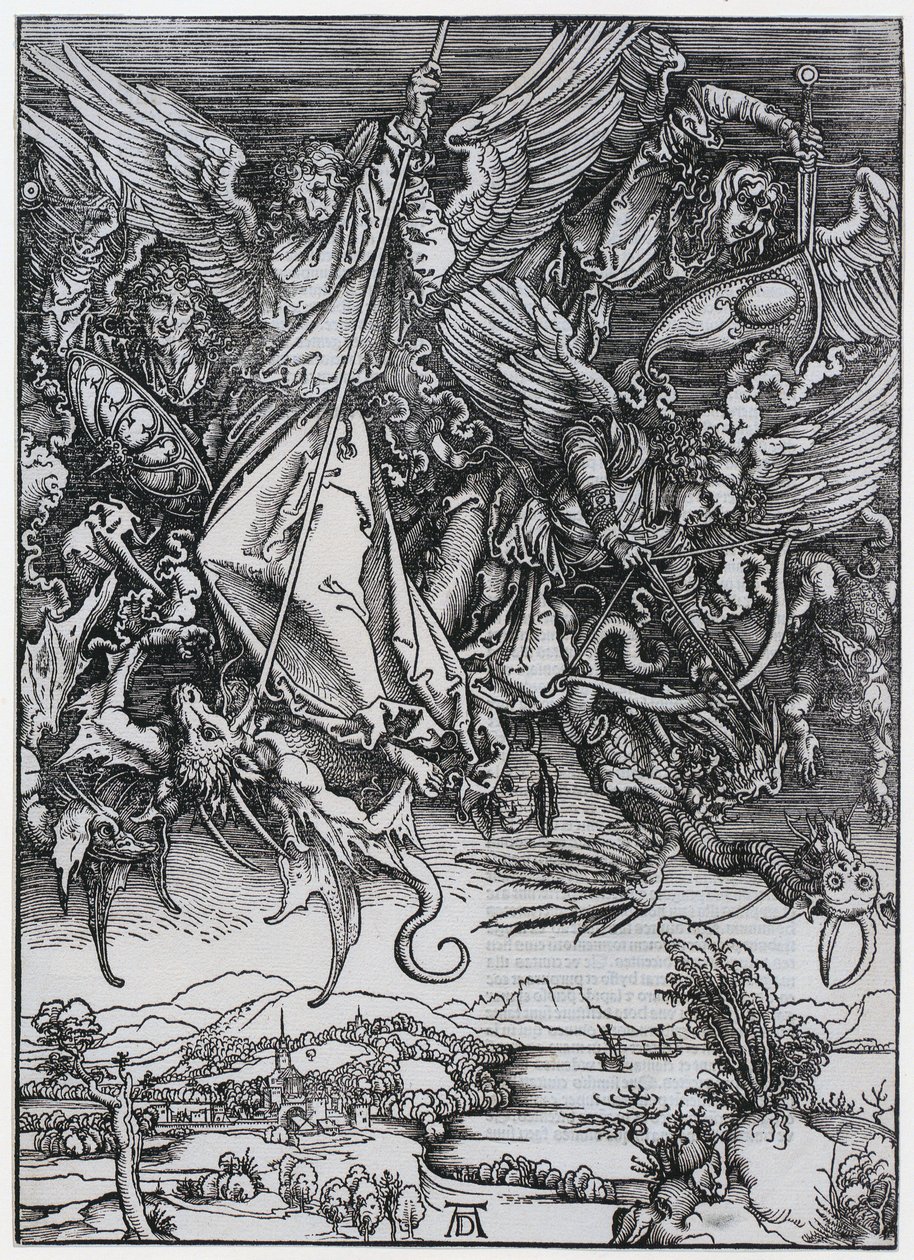Le combat de Michel contre le dragon, figure X, planche 12 de la série « L