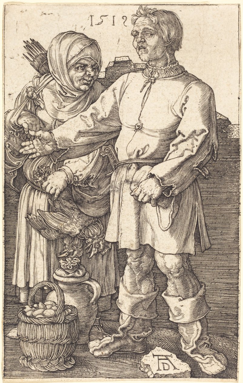 Un couple de paysans au marché - Albrecht Dürer