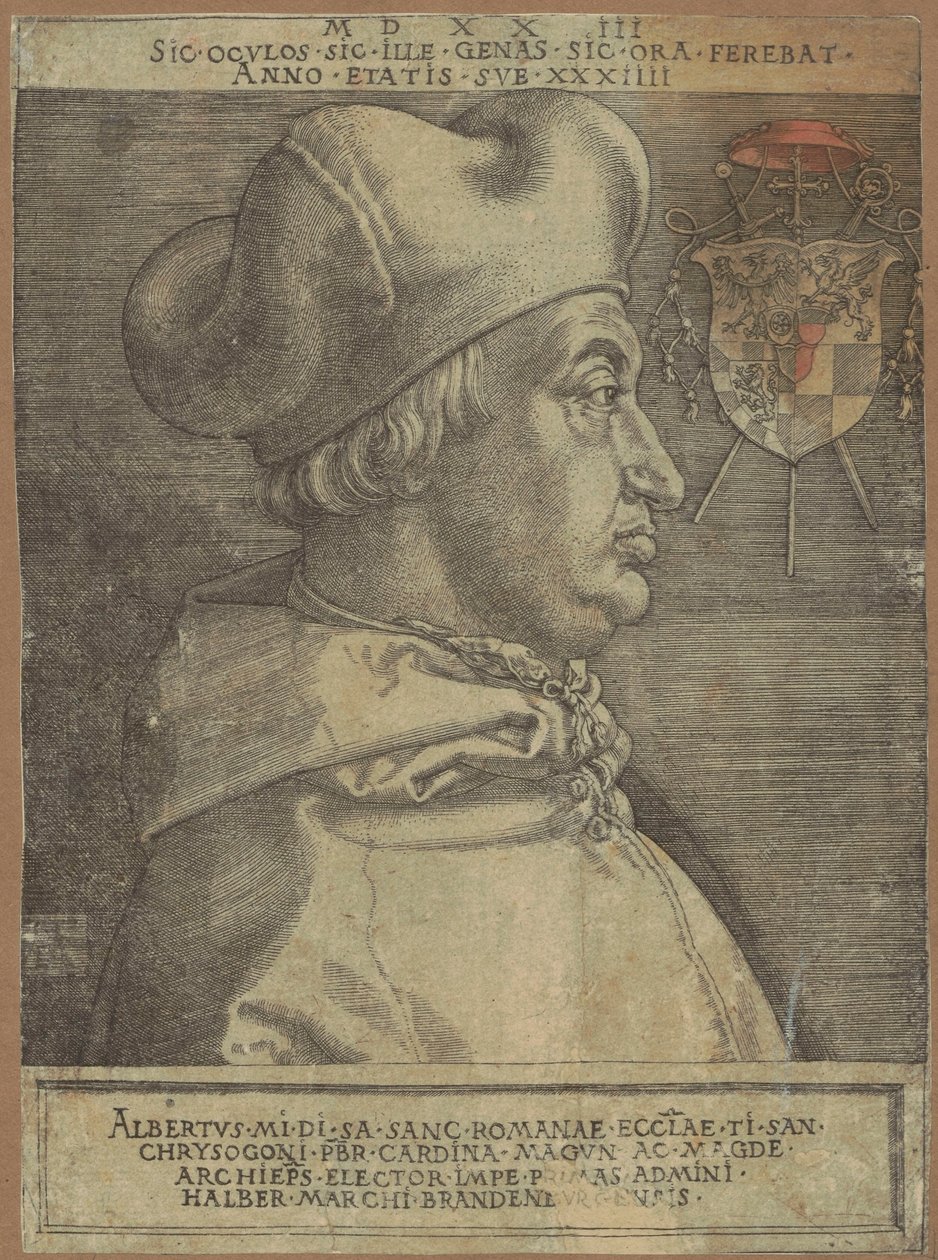 Portrait du cardinal Albrecht von Brandenburg (dit « le Grand Cardinal ») - Albrecht Dürer