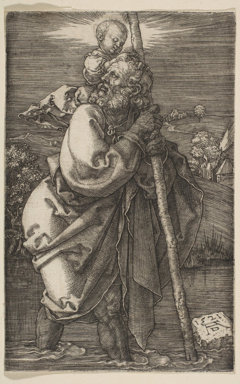 Saint Christophe tourné vers la gauche - Albrecht Dürer