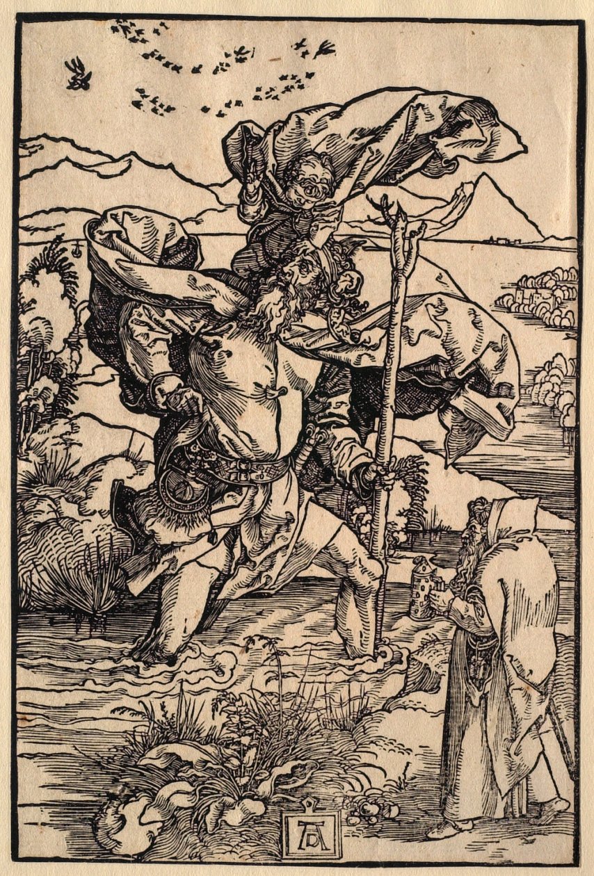Saint Christophe avec le vol des oiseaux - Albrecht Dürer