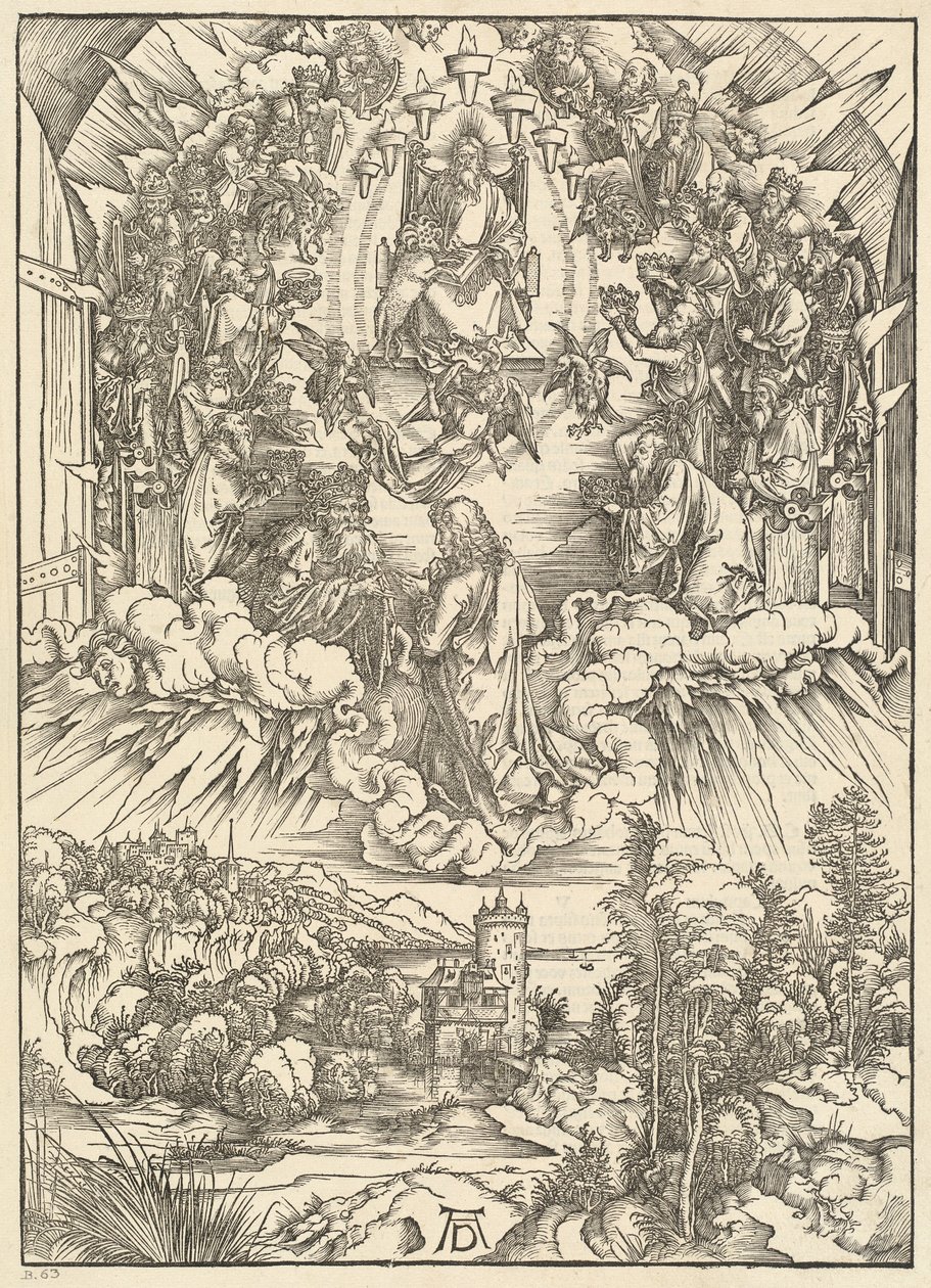 Saint Jean devant Dieu et les anciens - Albrecht Dürer