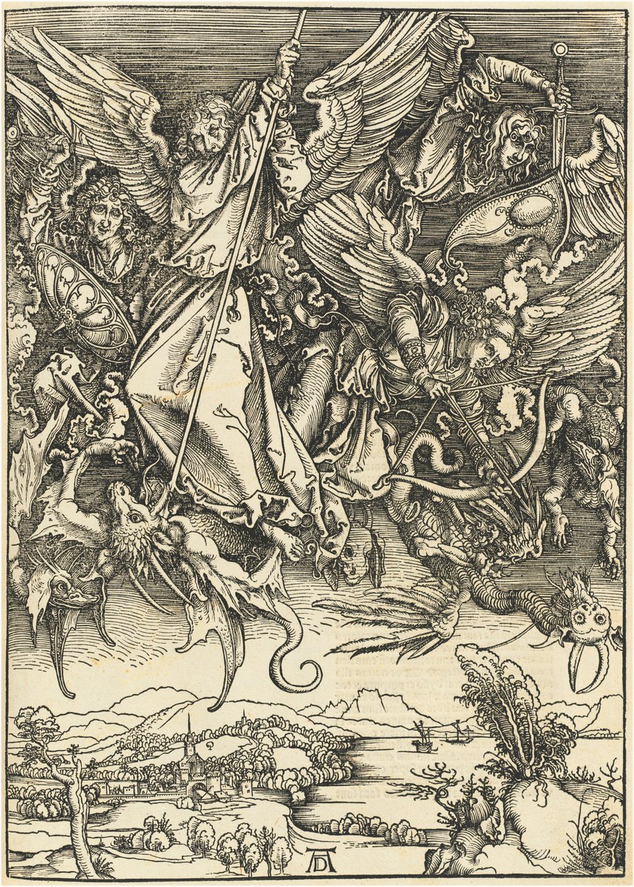 Saint Michel combattant le dragon - Albrecht Dürer