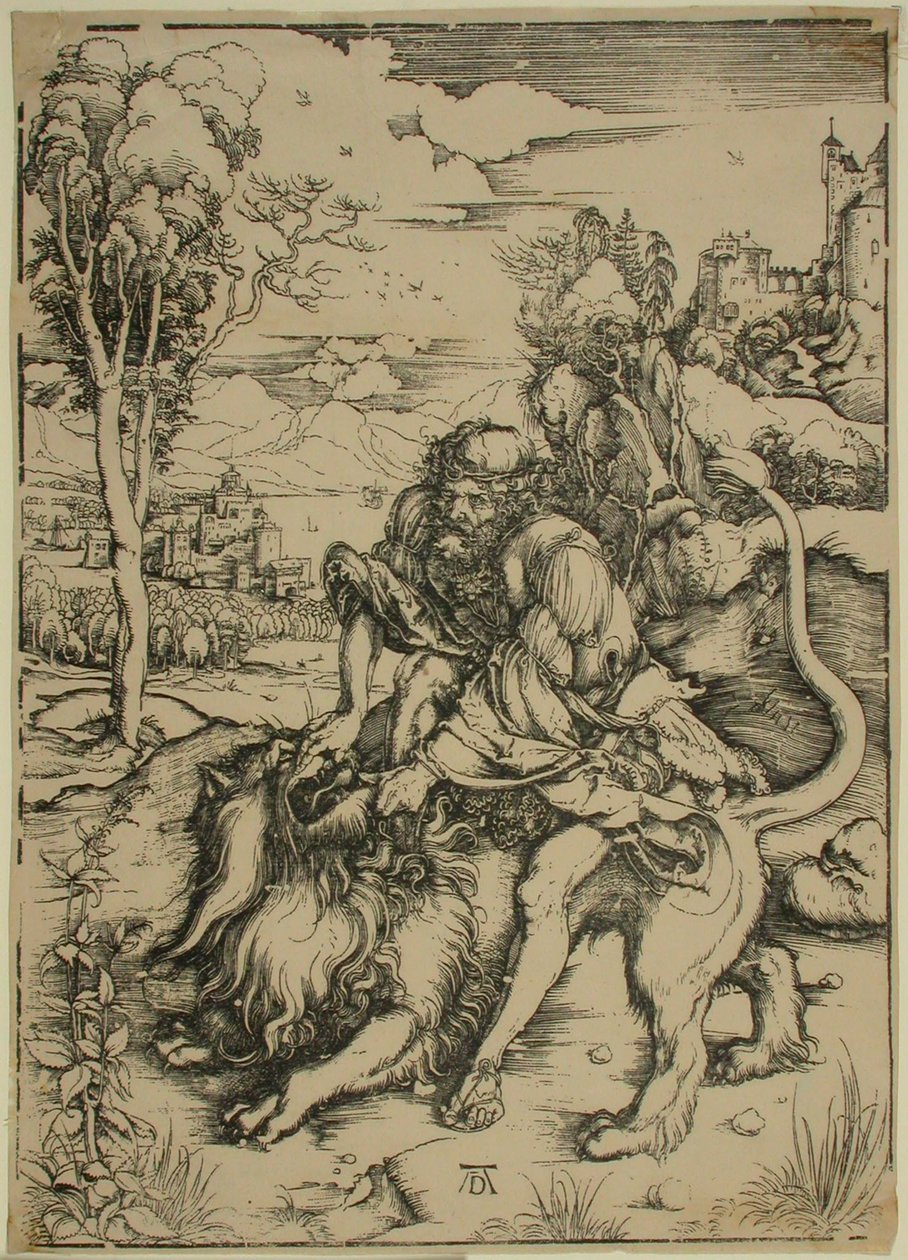 Samson combattant le lion - Albrecht Dürer